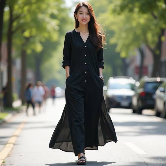 黑色長裙配什么上衣好看，黑色長裙上衣搭配時尚精選