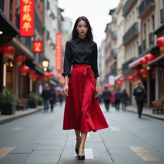 黑色上衣配什么顏色的裙子，黑色上衣裙子色彩搭配推薦