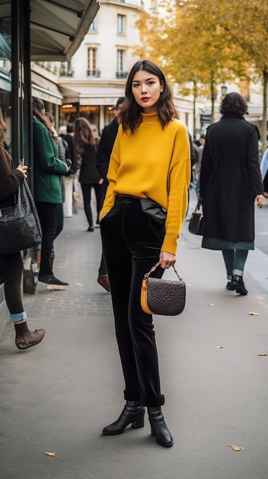 黑色褲子配什么顏色上衣好看，黑色褲子配色指南：18種上衣色彩搭出高級感