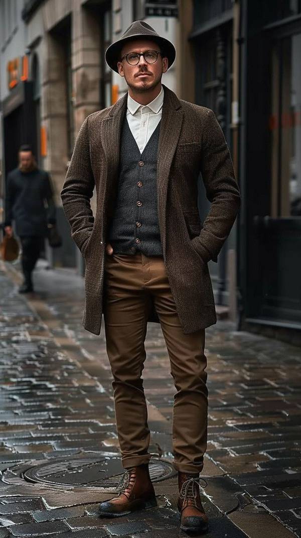 咖啡色鞋子配什么顏色褲子，咖啡色鞋子搭配指南三種配色方案盡顯潮流