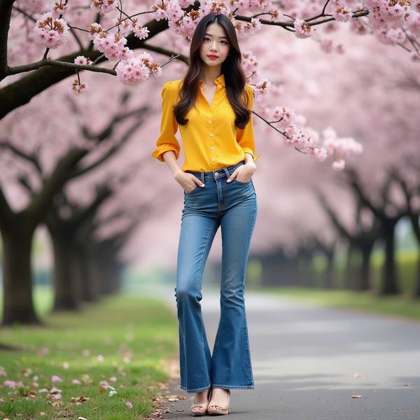 黃色上衣配什么顏色褲子好看,黃色上衣與牛仔褲搭配的時尚穿搭指南