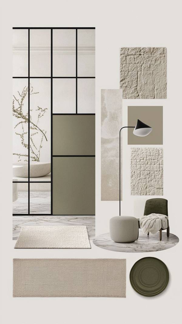 橄欖綠配什么顏色好看，橄欖綠搭配米白色的時尚配色方案